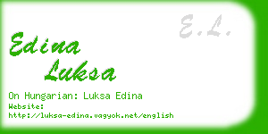 edina luksa business card